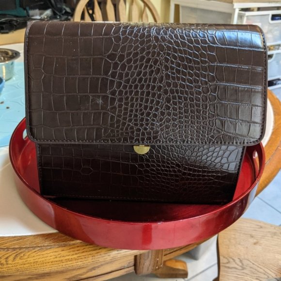 Massini Brown Croco Purse, NWT - Picture 1 of 5